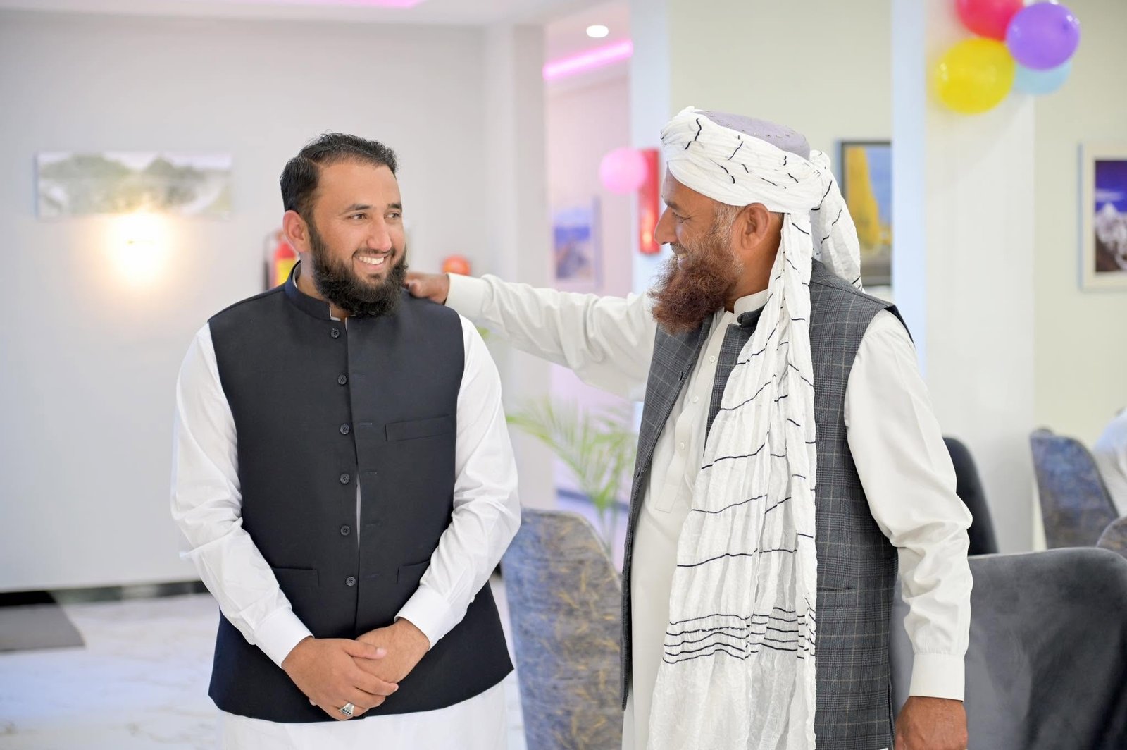 Ibraheem Awan with a business partner