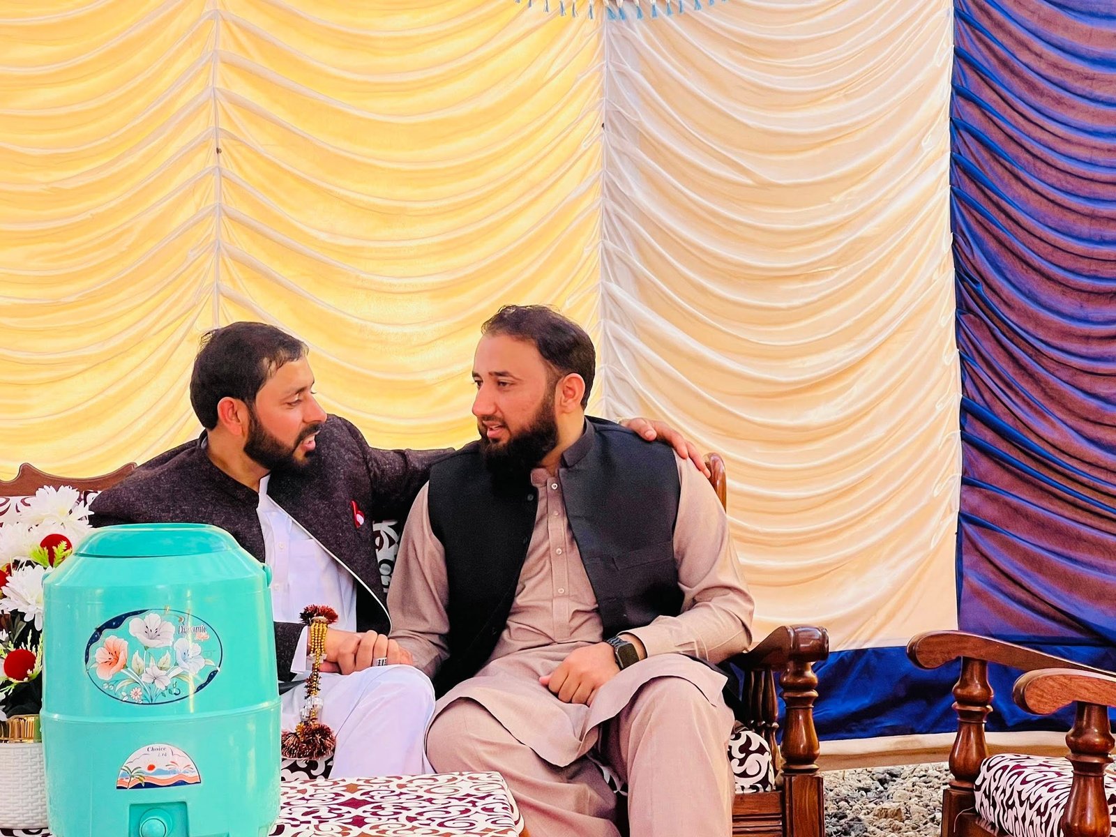 Ibraheem Awan receiving an award